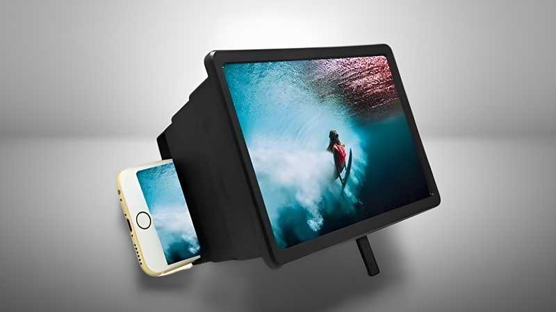 F2 3D Mobile Screen Amplifier – Foldable HD Magnifying Stand for Smartphones