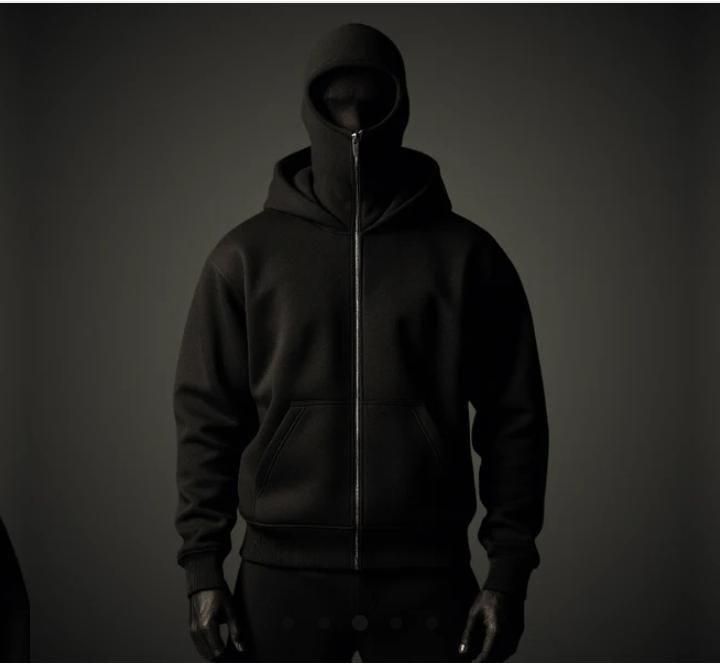 Men’s Full Sleeve Zipper Hoodie with Detachable Mask – Casual Streetwear