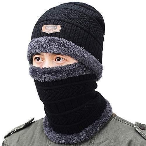 Unisex Woolen Winter Cap Set – Warm, Soft & Stretchable Beanie